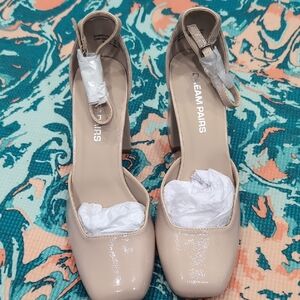 Dream Pairs Women's Nude Patent Heels